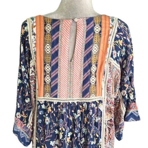 Sundance “My Favorite Dress Ever” Floral & Crochet Lace Boho Mini Dress - M - Picture 10 of 16